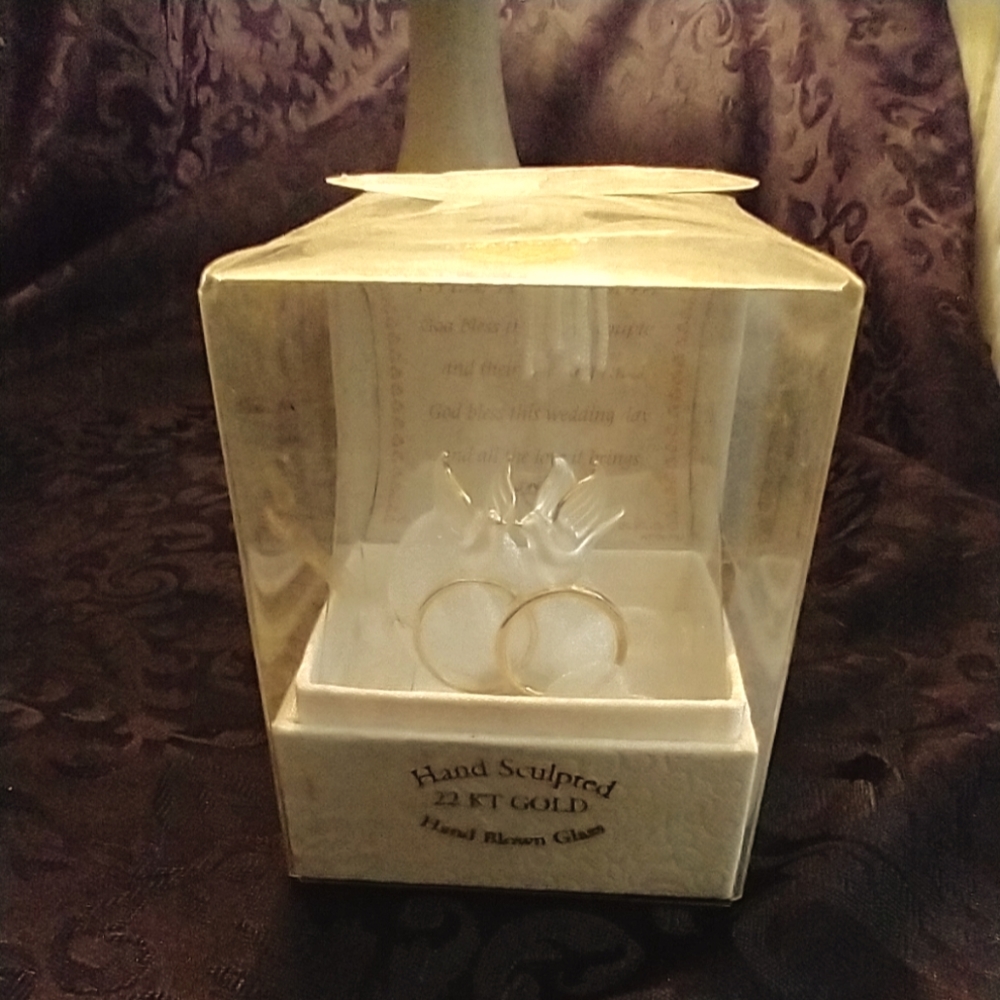 LaVori Originals 22KT Hand Sculpted & Hand Blown Glass Wedding Rings